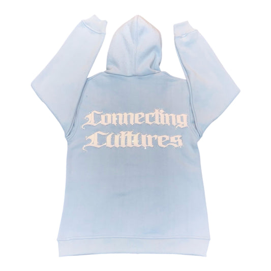 Baby Blue Rhinestone Zip-Up Hoodie