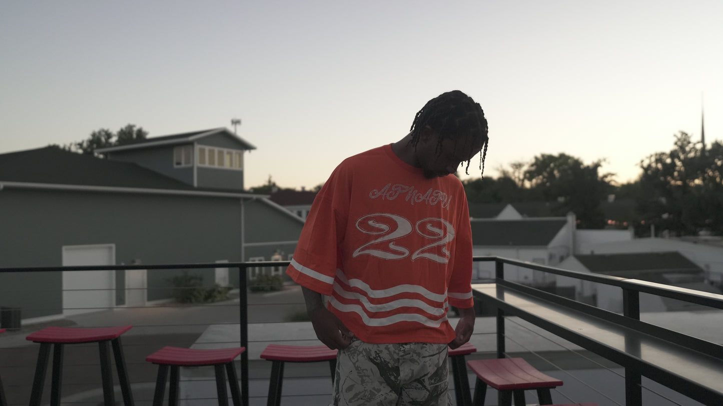 "Atnafu" Orange Cropped Tee