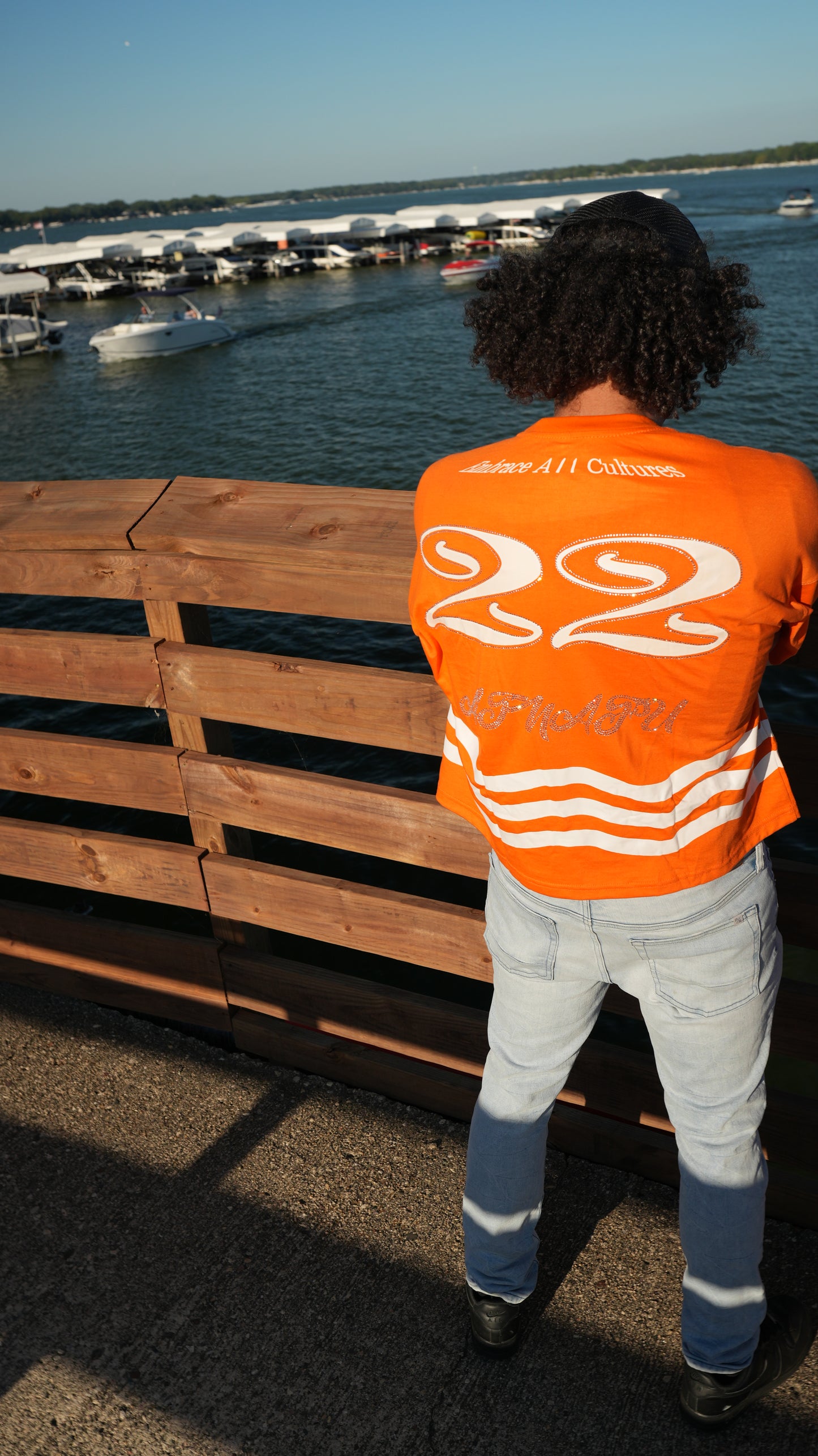 "Atnafu" Orange Cropped Tee