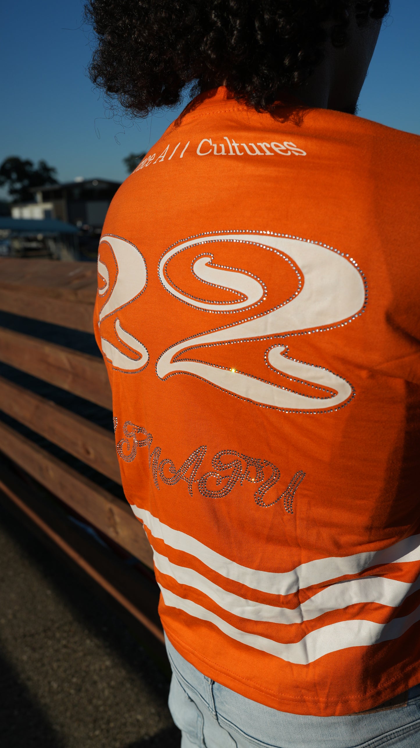"Atnafu" Orange Cropped Tee