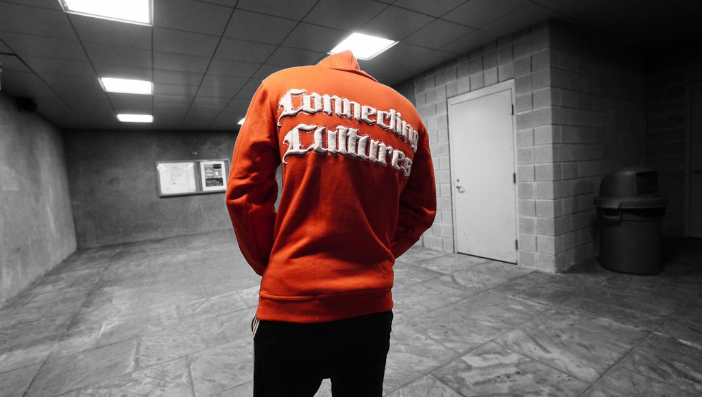 Red Rhinestone Zip-up Hoodie