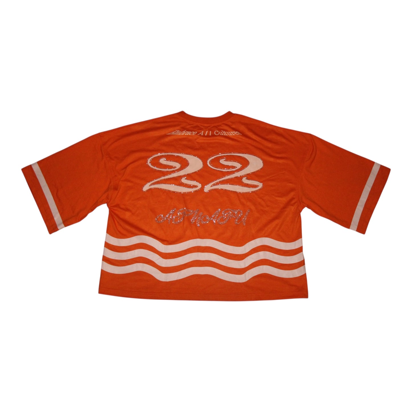 "Atnafu" Orange Cropped Tee