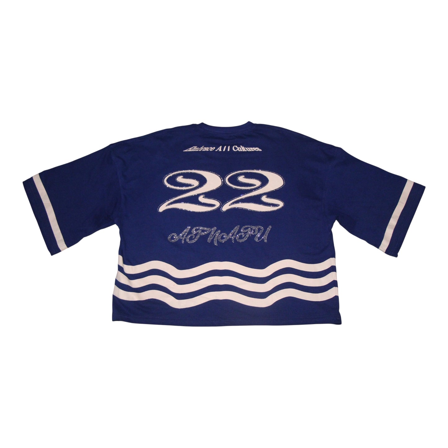 "Atnafu" Blue Cropped Tees