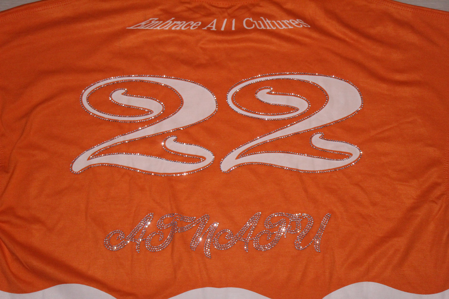 "Atnafu" Orange Cropped Tee