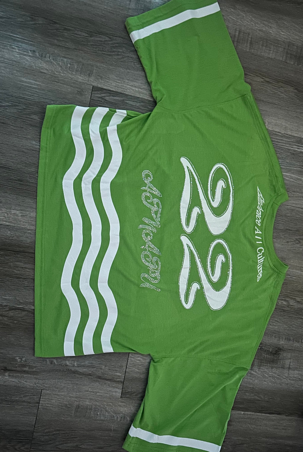 "Atnafu" Light Green Cropped Tees