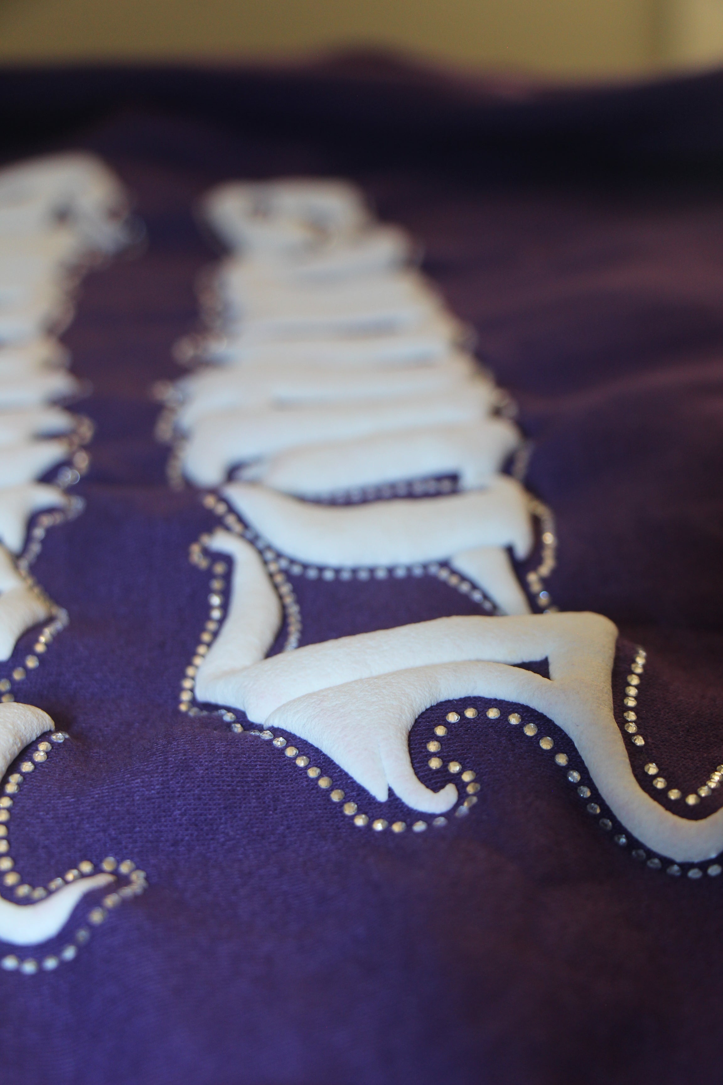 Purple Rhinestone Zip-Up Hoodie