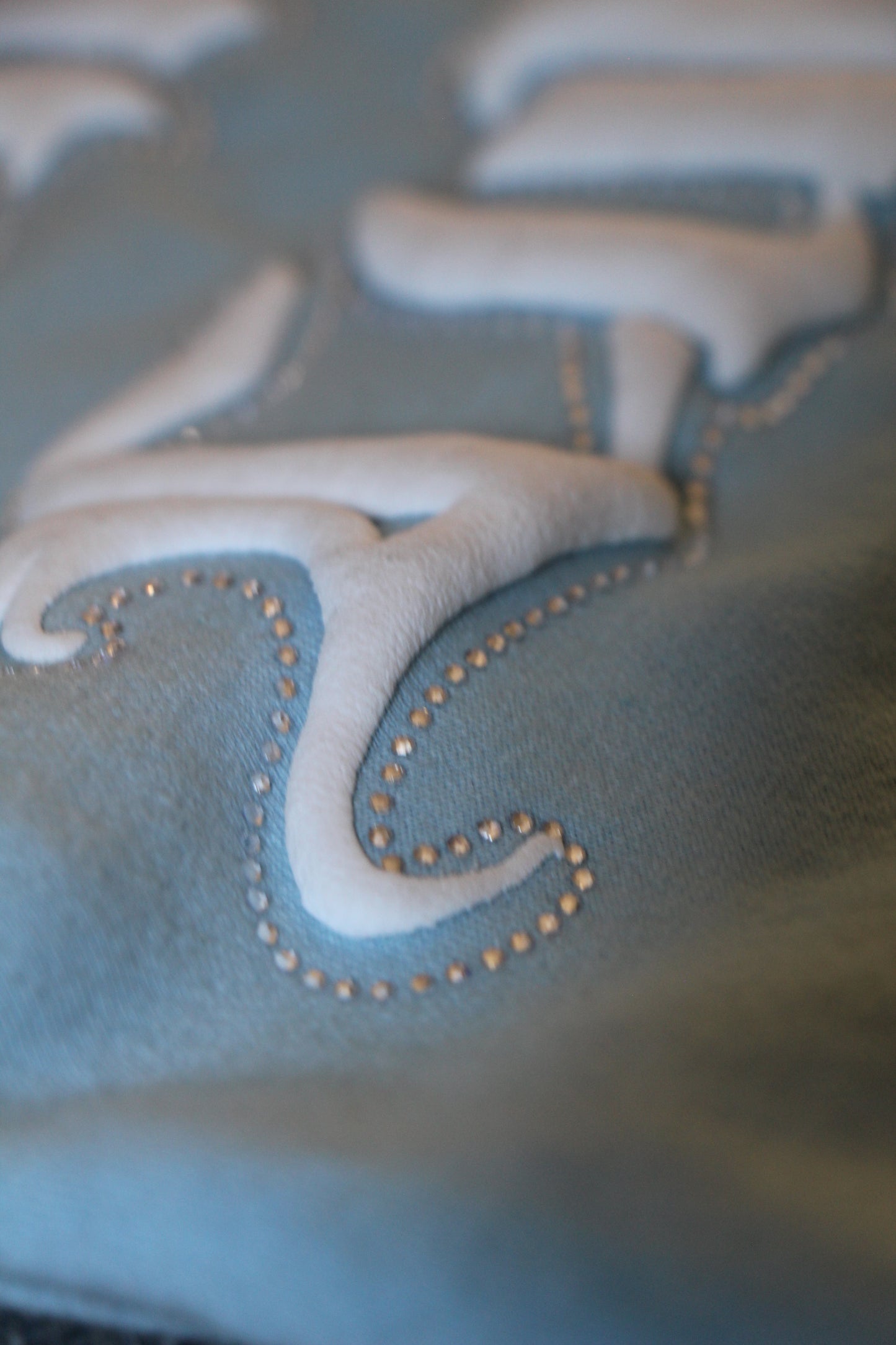 Baby Blue Rhinestone Zip-Up Hoodie