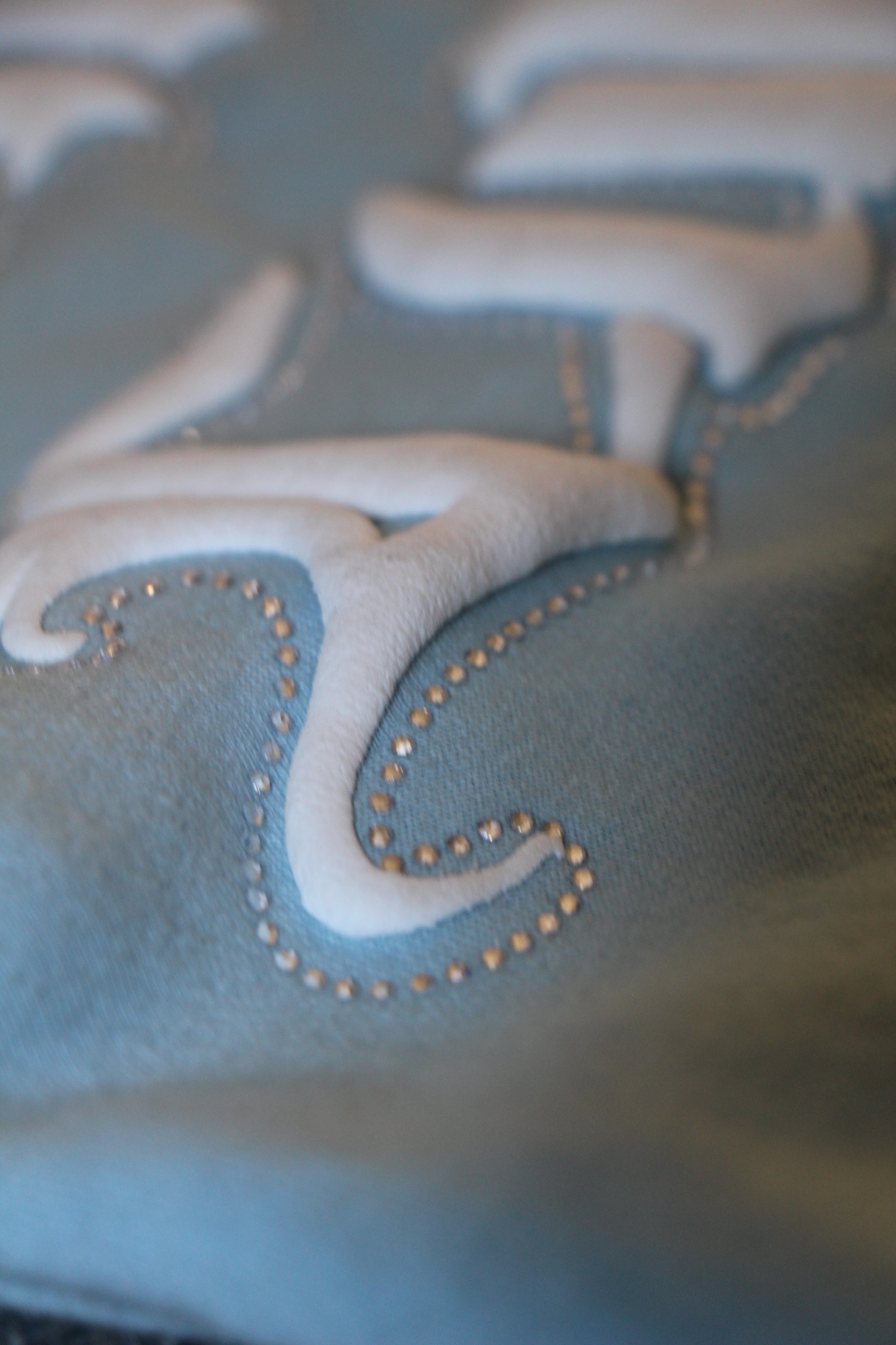 Baby Blue Rhinestone Zip-Up Hoodie